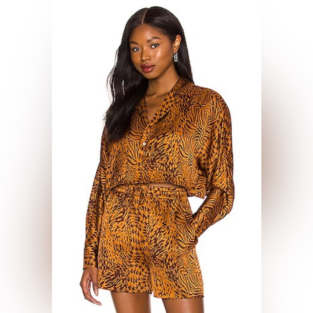 Revolve/Tell Your Friends Animal Print Long Sleeve Top and Shorts Set (SOLD)